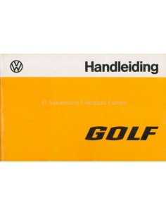 1978 VOLKSWAGEN GOLF INSTRUCTIEBOEKJE NEDERLANDS