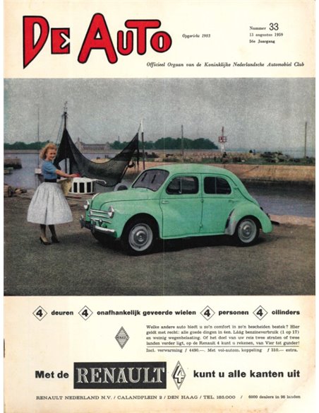 1959 DE AUTO MAGAZIN 33 NIEDERLÄNDISCH