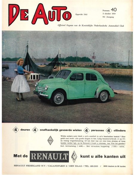 1959 DE AUTO MAGAZINE 40 NEDERLANDS