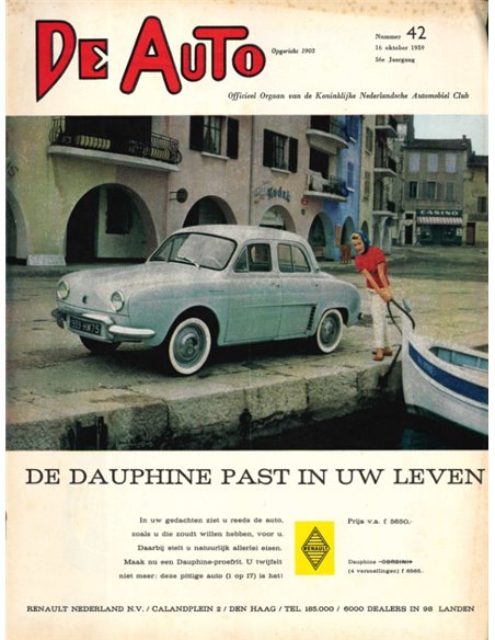 1959 DE AUTO MAGAZIN 42 NIEDERLÄNDISCH