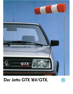 1987 VOLKSWAGEN JETTA GTX 16V BROCHURE DUITS
