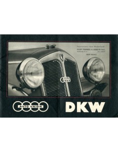 1938 DKW PROGRAMMA BROCHURE NEDERLANDS