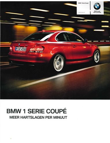 2009 BMW 1 SERIES COUPÉ BROCHURE DUTCH