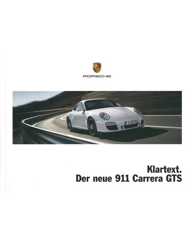 2011 PORSCHE 911 CARRERA GTS HARDBACK BROCHURE GERMAN