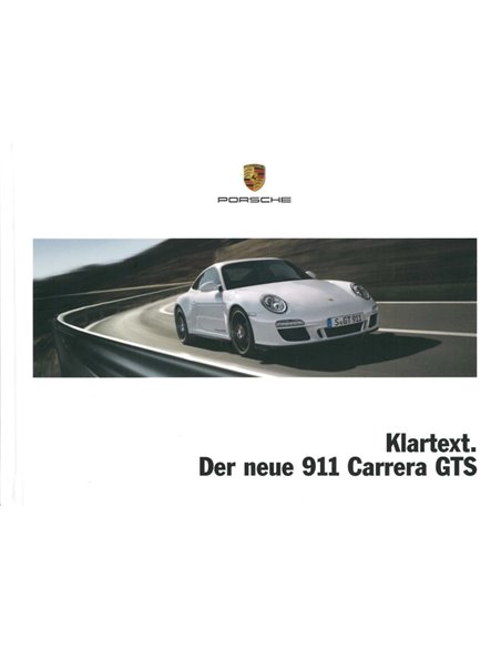 2011 PORSCHE 911 CARRERA GTS HARDCOVER PROSPEKT DEUTSCH