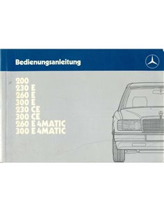 1987 MERCEDES BENZ E KLASSE INSTRUCTIEBOEKJE DUITS