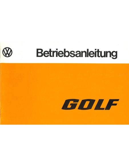 1976 VOLKSWAGEN GOLF INSTRUCTIEBOEKJE GERMAN