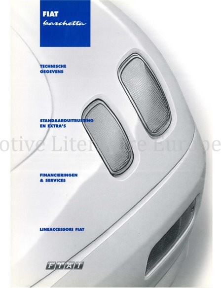 2001 FIAT BARCHETTA PROSPEKT NIEDERLÄNDISCH