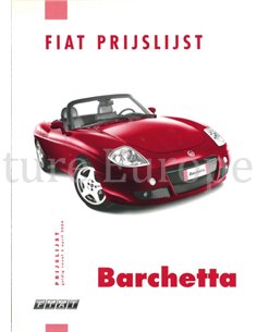 2003 FIAT BARCHETTA BROCHURE DUTCH 2