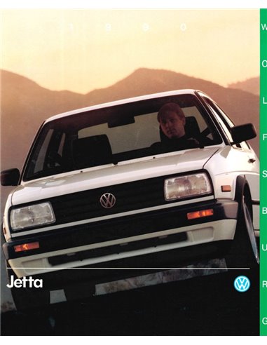 1990 VOLKSWAGEN JETTA WOLFSBURG EDITION BROCHURE ENGLISH 