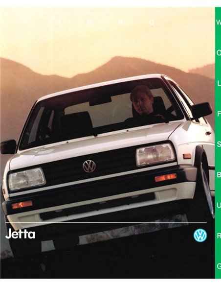 1990 VOLKSWAGEN JETTA WOLFSBURG EDITION BROCHURE ENGLISH 