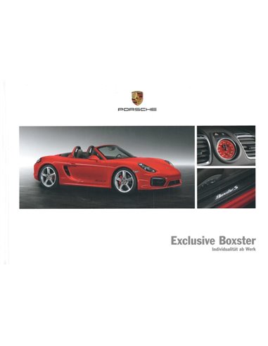 2016 PORSCHE EXCLUSIVE BOXSTER HARDCOVER PROSPEKT DEUTSCH