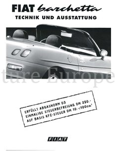 1999 FIAT BARCHETTA LMITED EDITION BROCHURE GERMAN 2