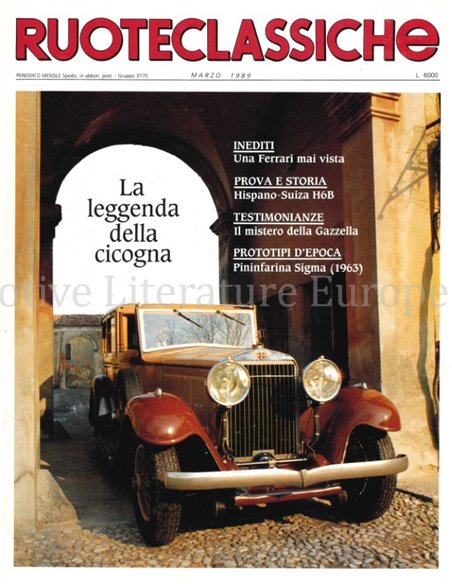 1989 RUOTECLASSICHE ZEITSCHRIFT 16 ITALIENISCH