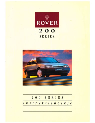 1990 ROVER 200  BETRIEBSANLEITUNG NIEDERLÄNDISCH