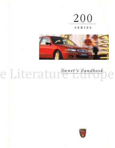 1999 ROVER 200  BETRIEBSANLEITUNG ENGLISCH