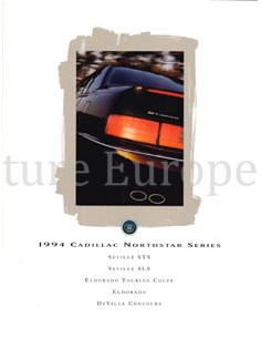1994 CADILLAC NORTHSTAR SERIES BROCHURE ENGLISH