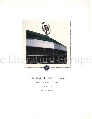 1994 CADILLAC PROGRAMMA BROCHURE ENGELS