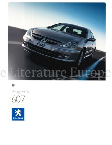 2007 PEUGOT 607 BROCHURE NEDERLANDS