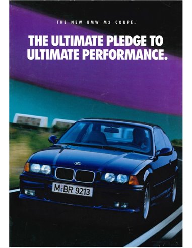 1992 BMW M3 COUPE PROSPEKT ENGLISCH