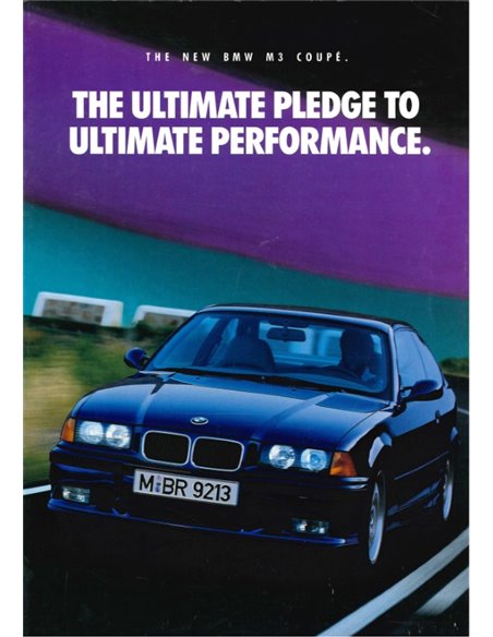 1992 BMW M3 COUPE BROCHURE ENGLISH