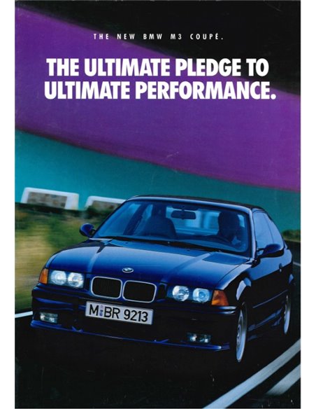 1992 BMW M3 COUPE PROSPEKT ENGLISCH