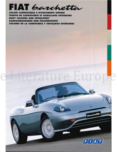1999 FIAT BARCHETTA PAINT & COLORS BROCHURE ITALIAN