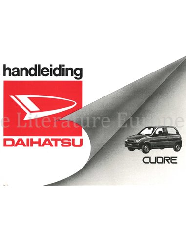 2001 DAIHATSU CUORE INSTRUCTIEBOEKJE NEDERLANDS