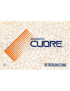 1998 DAIHATSU CUORE OWNERS MANUAL GERMAN