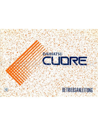 1998 DAIHATSU CUORE BETRIEBSANLEITUNG DEUTSCH
