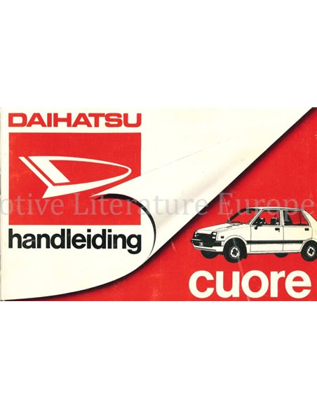 1982 DAIHATSU CUORE BETRIEBSANLEITUNG NIEDERLÄNDISCH