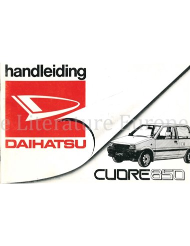 1988 DAIHATSU CUORE 850 INSTRUCTIEBOEKJE NEDERLANDS