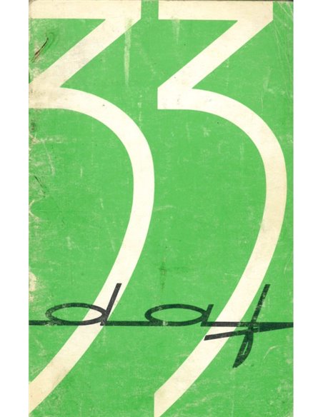 1967 DAF 33 BETRIEBSANLEITUNG NIEDERLÄNDISCH
