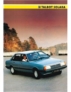 1985 TALBOT SOLARA BROCHURE NEDERLANDS