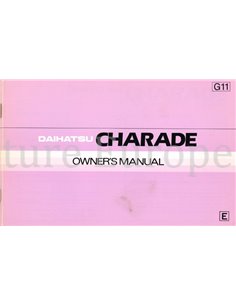1977 DAIHATSU CHARADE INSTRUCTIEBOEKJE ENGELS