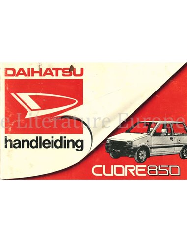 1986 DAIHATSU CUORE 850 OWNERS MANUAL DUTCH