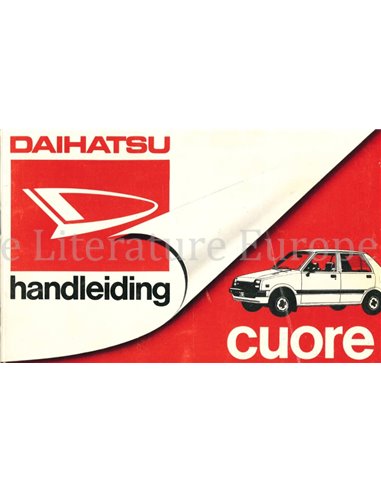 1985 DAIHATSU CUORE BETRIEBSANLEITUNG NIEDERLÄNDISCH