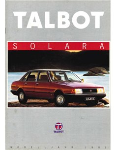 1981 TALBOT SOLARA BROCHURE GERMAN