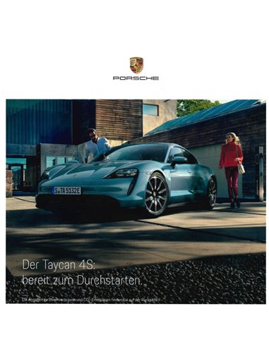 2020 PORSCHE TAYCAN 4S BROCHURE DUITS