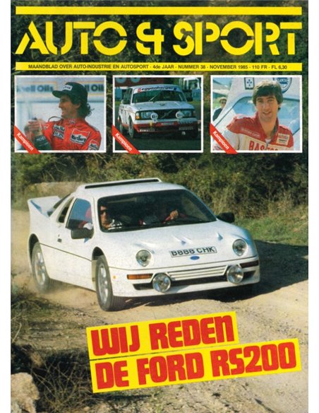 1985 AUTO & SPORT MAGAZINE NOVEMBER DUTCH
