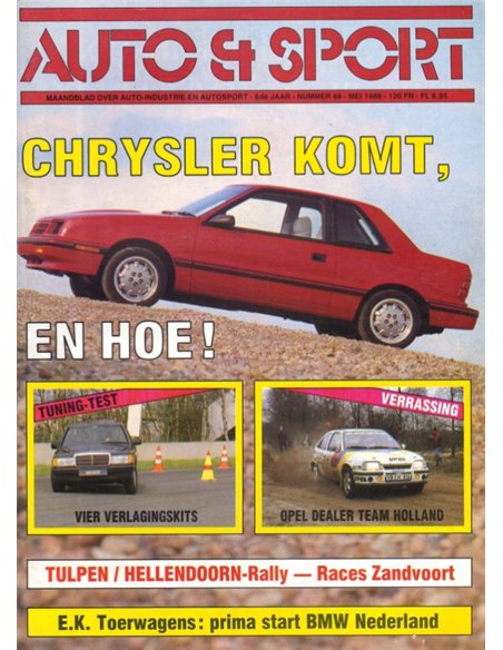 1988 AUTO & SPORT MAGAZINE MEI NEDERLANDS