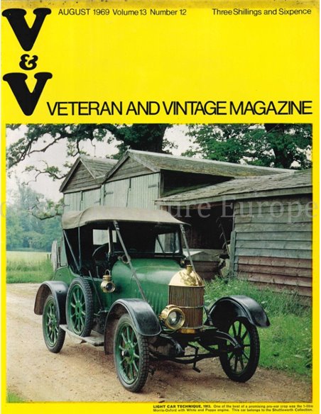 1969 VETERAN AND VINTAGE MAGAZINE 12 ENGLISH