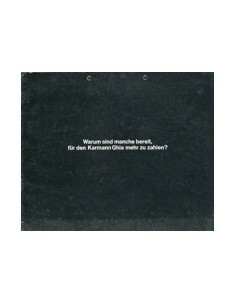 1968 VOLKSWAGEN KARMANN GHIA BROCHURE DUITS