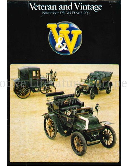 1974 VETERAN AND VINTAGE MAGAZINE 3 ENGLISH
