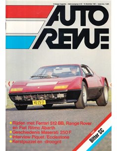 1981 AUTO REVUE MAGAZINE 26 Niederländisch