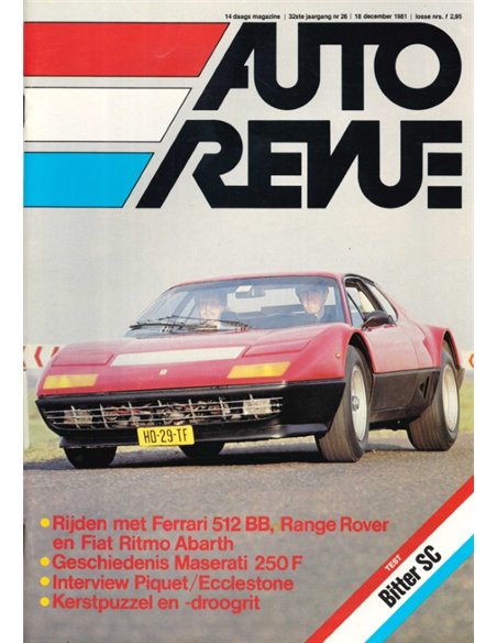 1981 AUTO REVUE MAGAZINE 26 DUTCH