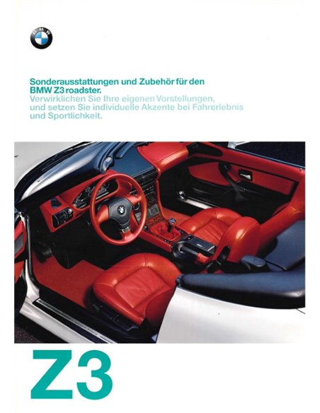 1997 BMW Z3 ROADSTER SPECIALE BENODIGHEDEN & ACCESSORES BROCHURE DUITS