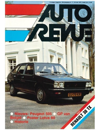 1979 AUTO REVUE MAGAZINE 11 NIEDERLÄNDISCH