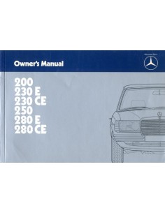 1984 MERCEDES BENZ E KLASSE BETRIEBSANLEITUNG ENGLISCH