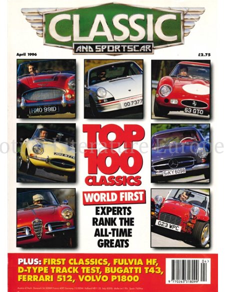 1996 CLASSIC AND SPORTSCAR MAGAZINE APRIL ENGELS